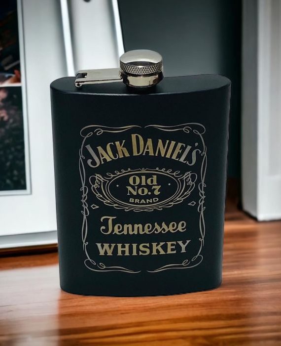 Petaca acero inoxidable negra  JACK DANIEL'S - Imagen 3