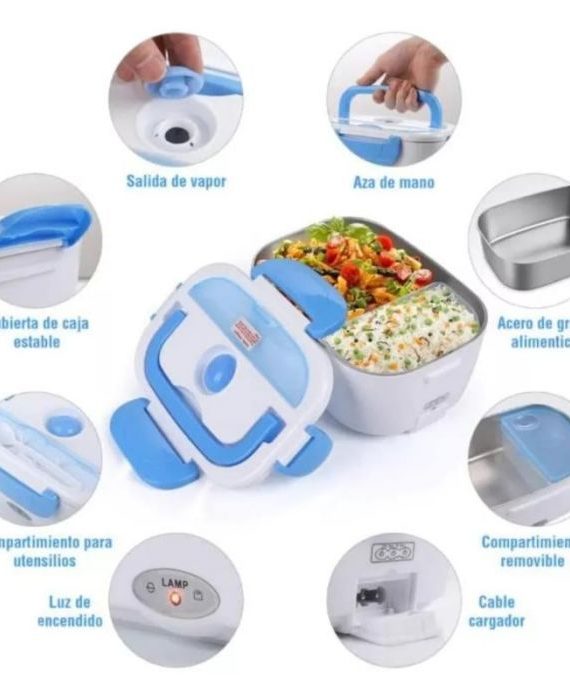 Lonchera Eléctrica Acero Inoxidable 1.5L 12V para Auto - Imagen 2