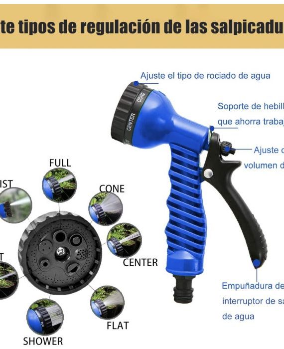 Manguera Expansible 15Mts con Pistola Regadora Verde - Imagen 8