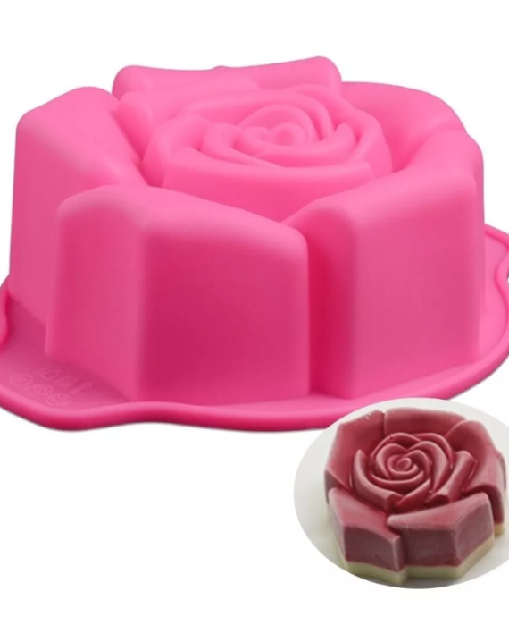 Molde Silicona Rosa Para Horno Repostería Resina - Imagen 3