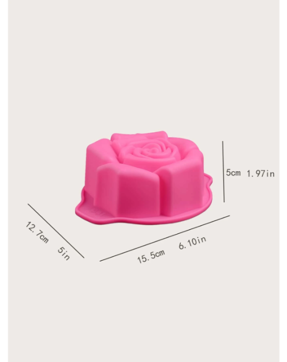 Molde Silicona Rosa Para Horno Repostería Resina - Imagen 4