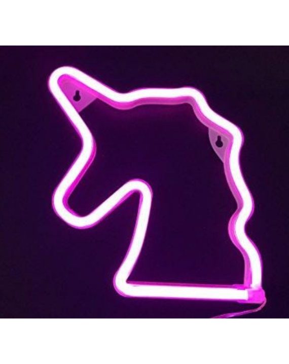 Lampara Led Colgante Unicornio Lila 26cm - Imagen 2
