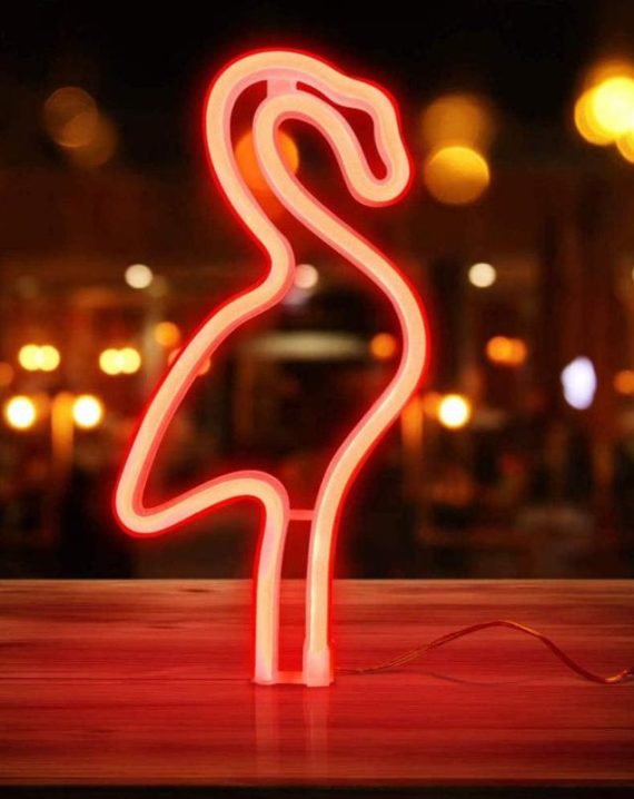 Lampara Led Colgante Flamenco Luz ROJO 23cm - Imagen 3
