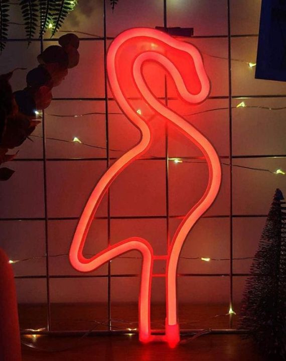 Lampara Led Colgante Flamenco Luz ROJO 23cm - Imagen 4