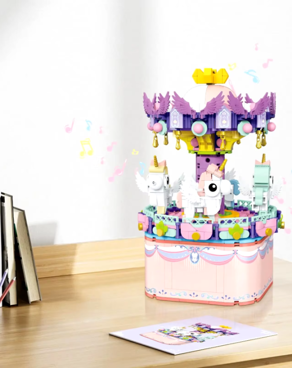 Juguete Para Armar Carrousel Musical 874pcs - Imagen 4