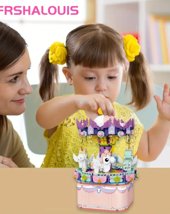Juguete Para Armar Carrousel Musical 874pcs - Imagen 3