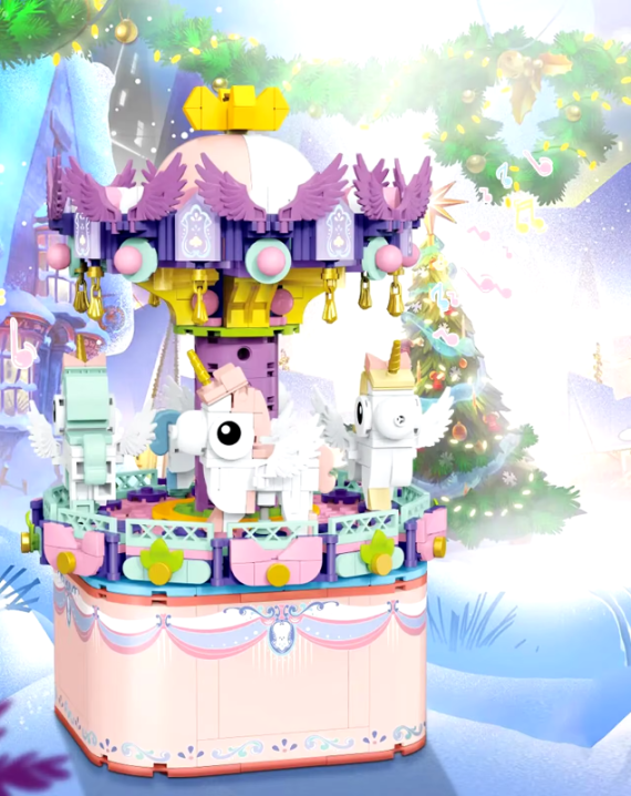 Juguete Para Armar Carrousel Musical 874pcs - Imagen 5
