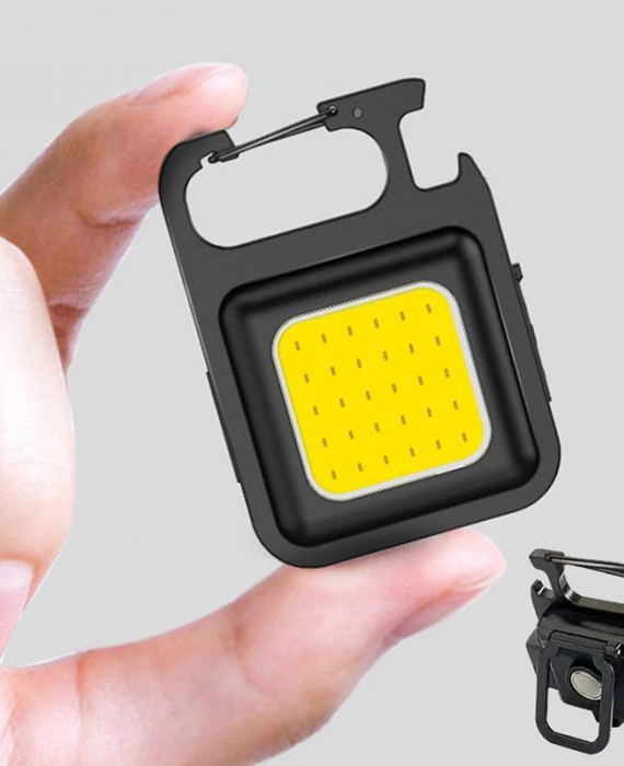 Mini Linterna Led Recargable Usb Iman Llavero Abridor x5 unidades