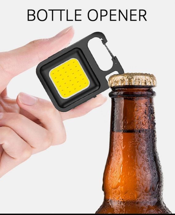 Mini Linterna Led Recargable Usb Iman Llavero Abridor x5 unidades - Imagen 9