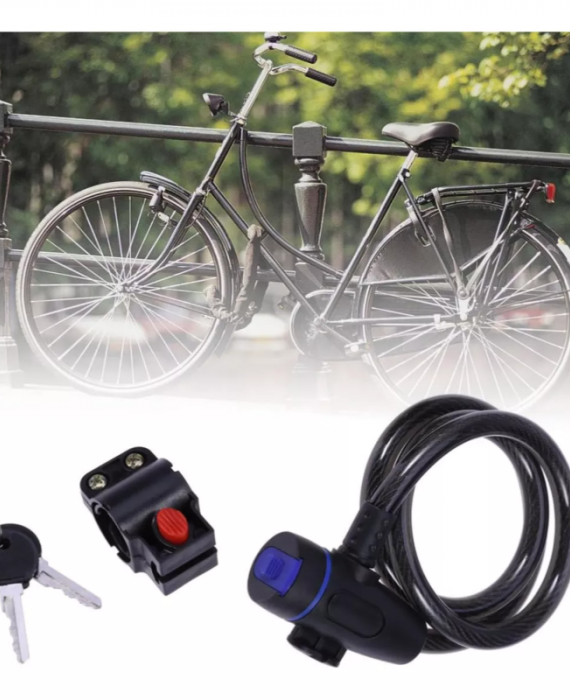 Linga Cadena Traba Para Bici Moto Acero Trenzado Seguridad