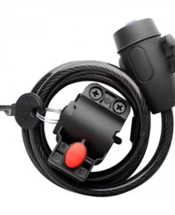 Linga Cadena Traba Para Bici Moto Acero Trenzado Seguridad - Imagen 7