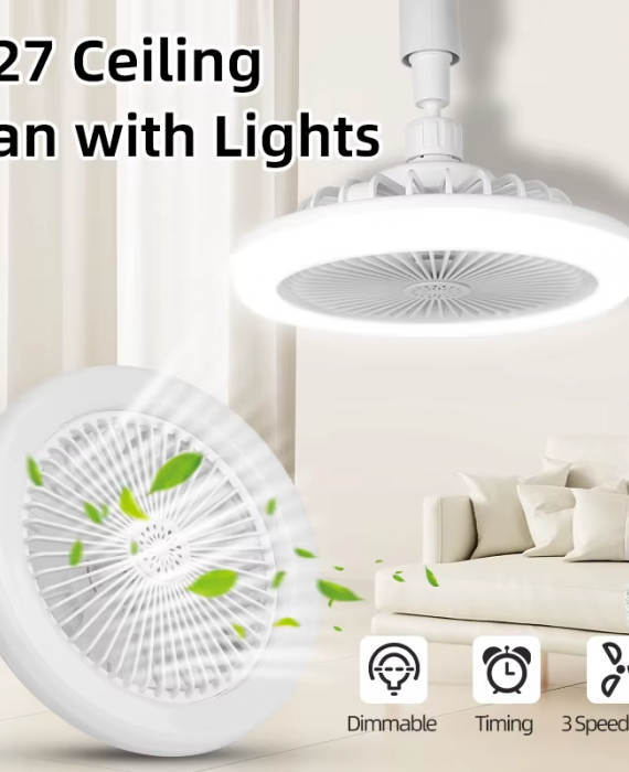 Ventilador con Luz Rosca E27 - Imagen 3