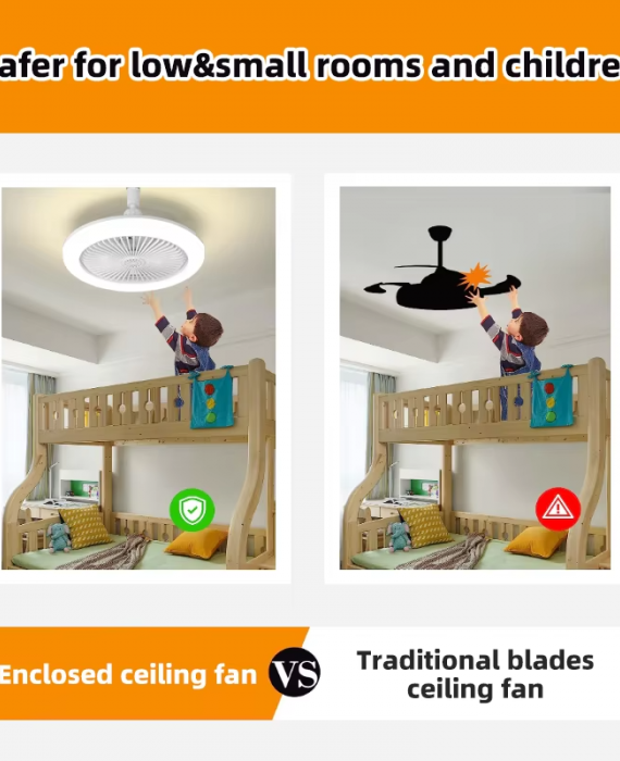 Ventilador con Luz Rosca E27 - Imagen 17
